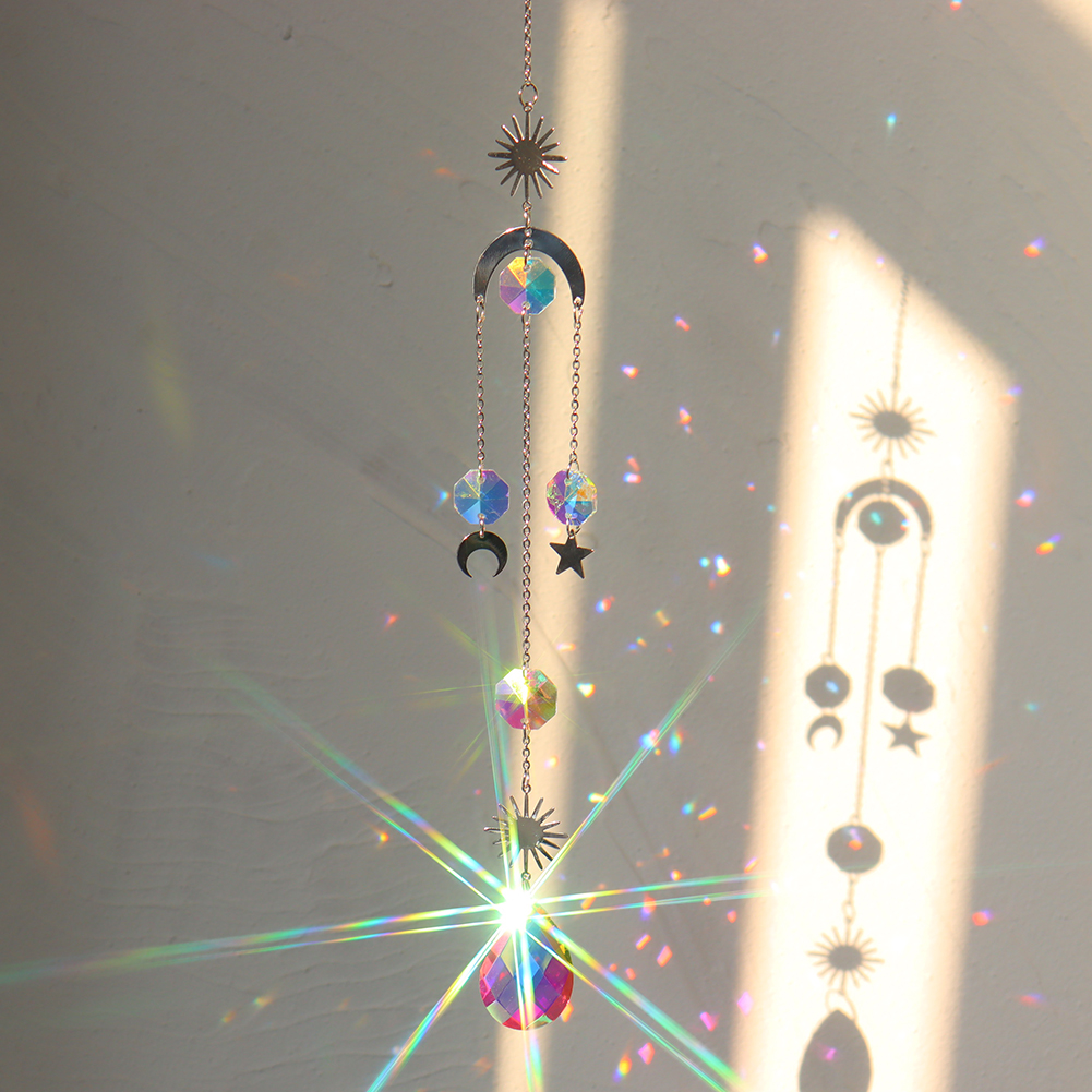 

Star Moon - Art Crystal Suncatcher, 501 Original
