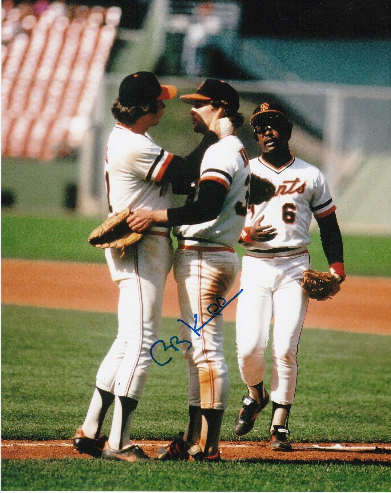 BOB KNEPPER SAN FRANCISCO GIANTS ACTION SIGNED 8x10