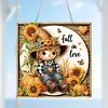 Diamond Painting Acrylic 2D Flat Love Autumn Hanging Diamond Art Kits Wall Door Decor
