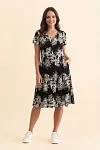 Wholesale Summer Dress, Printed Midi Dress, SS2027 Apparel Trends, Mature Women Clothing Vendor, Lace Detail Fashion