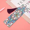 DIY Flower Special Shaped Diamond Painting Leather Tassel Bookmark