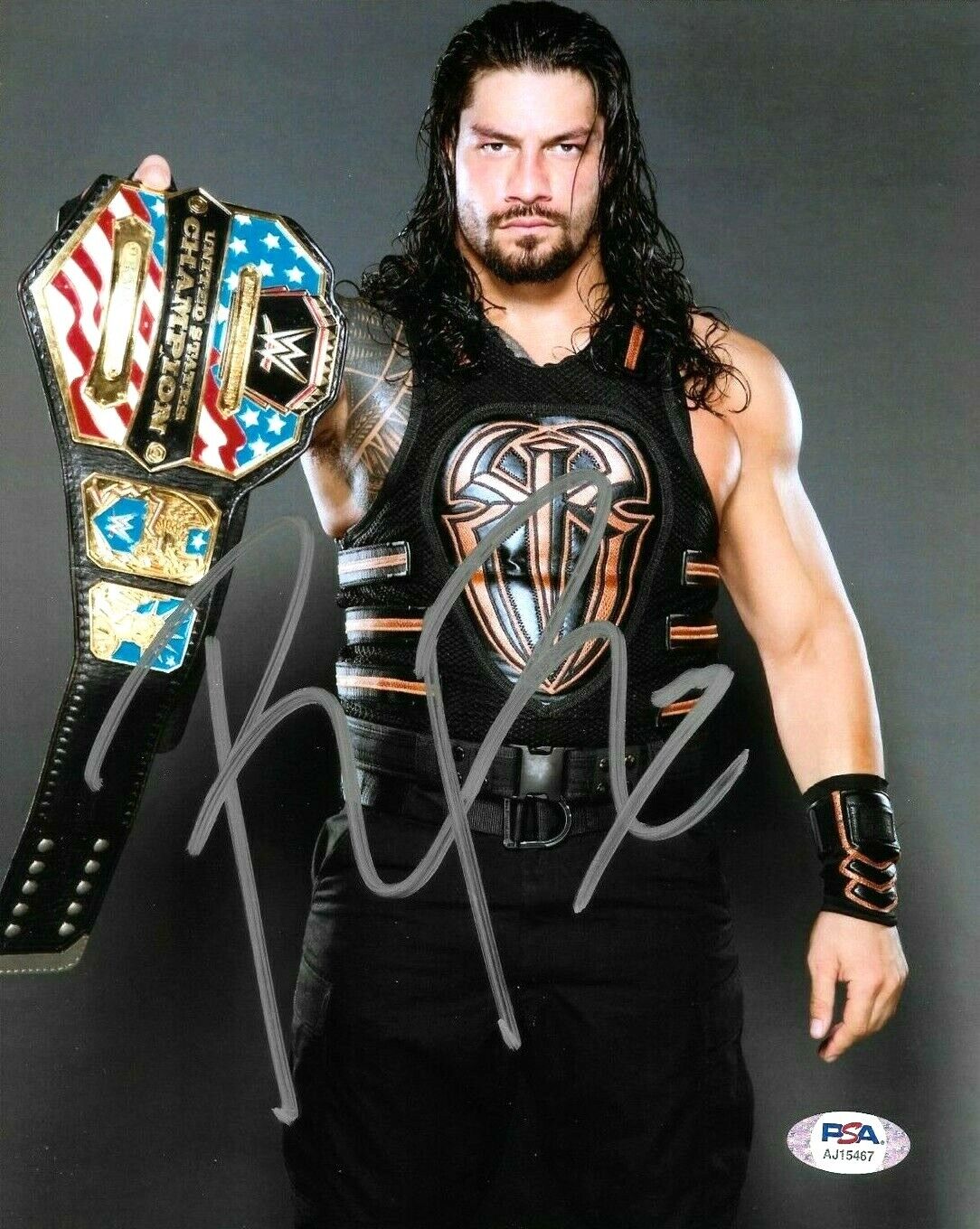 WWE ROMAN REIGNS HAND SIGNED AUTOGRAPHED 8X10 Photo Poster painting WITH PSA DNA COA 7 RARE