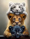 Luxury AB Velvet Diamond Painting Kit - Lion