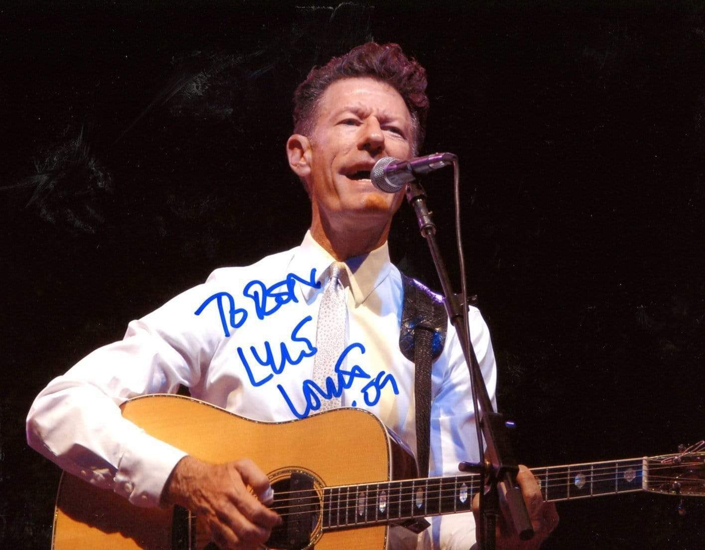 SINGER - SONGWRITER Lyle Lovett COUNTRY autograph, In-Person signed Photo Poster painting