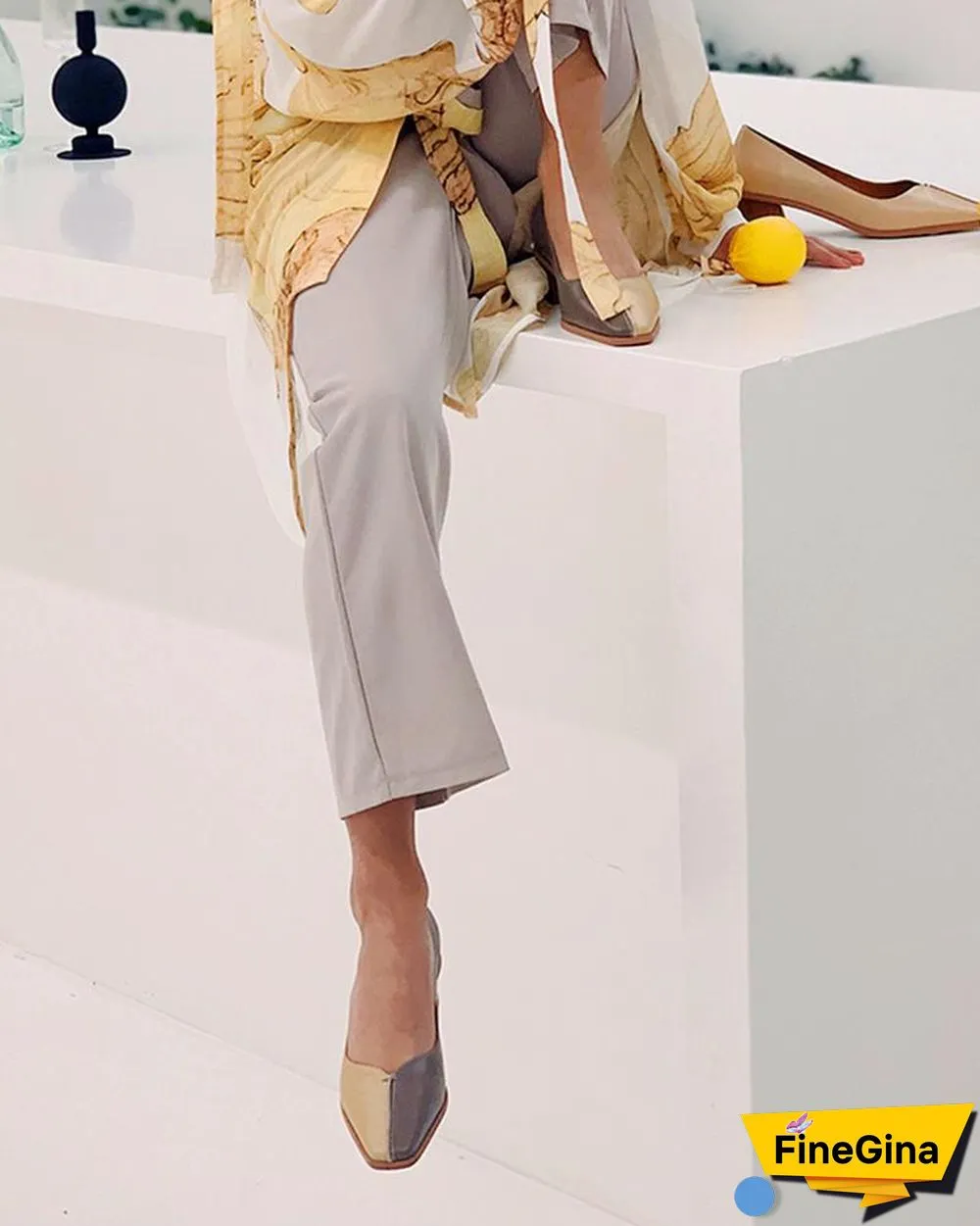Square Toe Block Heel Loafers