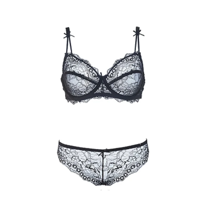 Varsbaby New Top Quality Sexy Underwear Women Bra Set Lace Bra Lace Push Up Lingerie Set