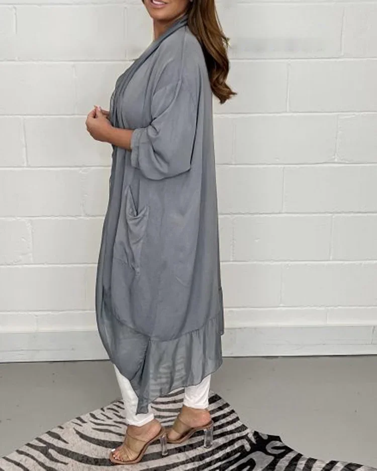 SILKY LOOSE V-NECK TOP