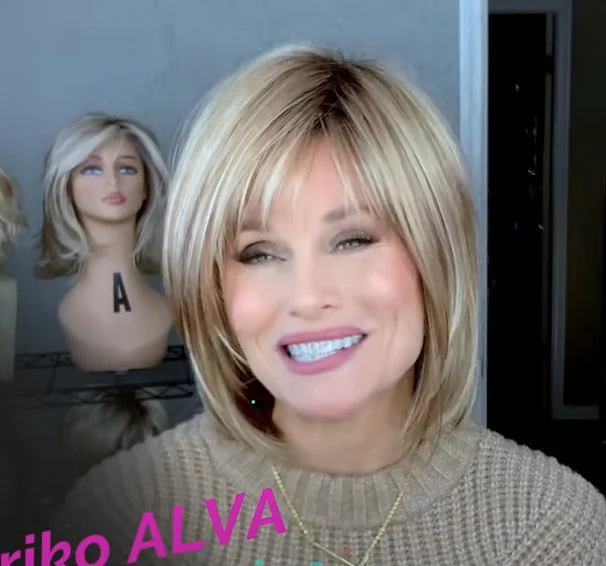 Blonde Highlight Short Pixie Bob Wig