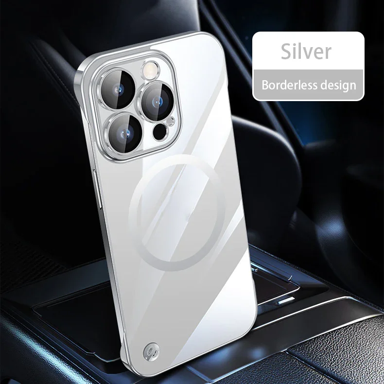 Suitable For iPhone 13/14 Borderless PC Magnetic Phone Case