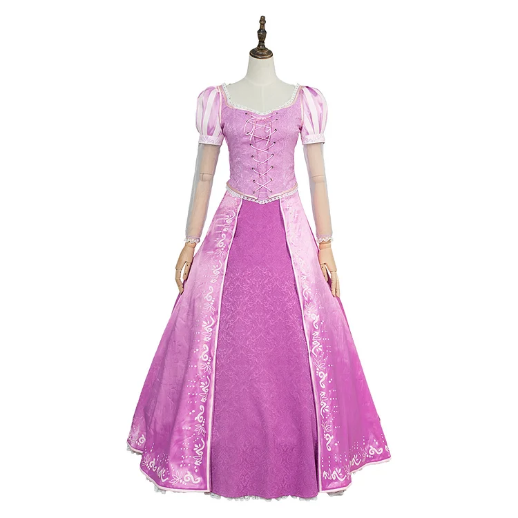 Tangled Rapunzel Tangled Ever After Cosplay Dress Costume Pink Halloween Carnival Suit