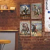 4PCS Cowboy - Vintage Metal Signs Set - 20*30cm - Western