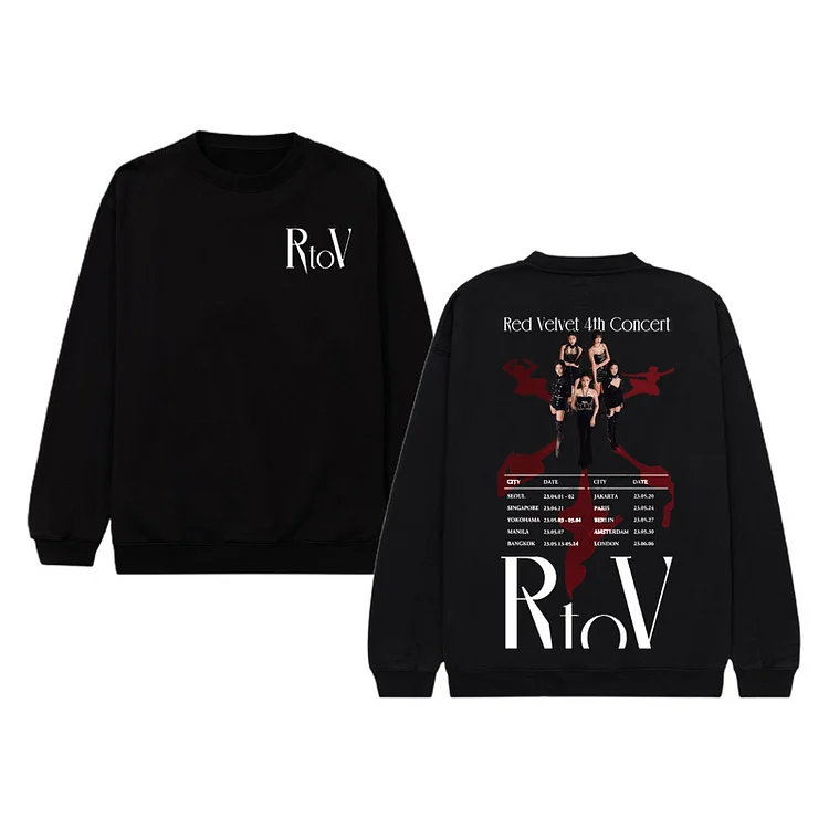 Red Velvet 4th Concert R to V Printed Schedule Sweatshirt