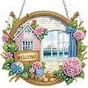 4Pcs Diamond Painting Summer Window Pendants Suncatcher Hanging Kits for Home Porch Farmhouse