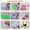 8 Stück Schmetterlings-Dekorationsstab - 5d DIY Handwerk DIY Modeaccessoires
