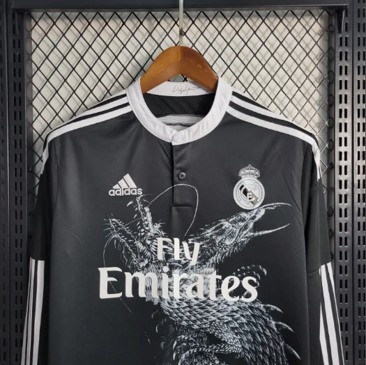 Retro 14-15 Real Madrid Third Away Long Sleeve Football Shirt Thai Quality