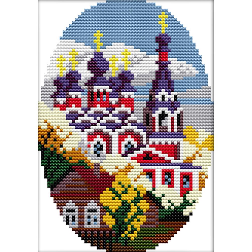 

Four Seasons Cottage Autumn - 14CT Stamped Cross Stitch - 15*20cm, 501 Original
