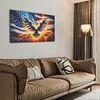 (US Only)5D DIY Full Round Drill Diamond Painting Independence Day Eagle Kit 70x40cm
