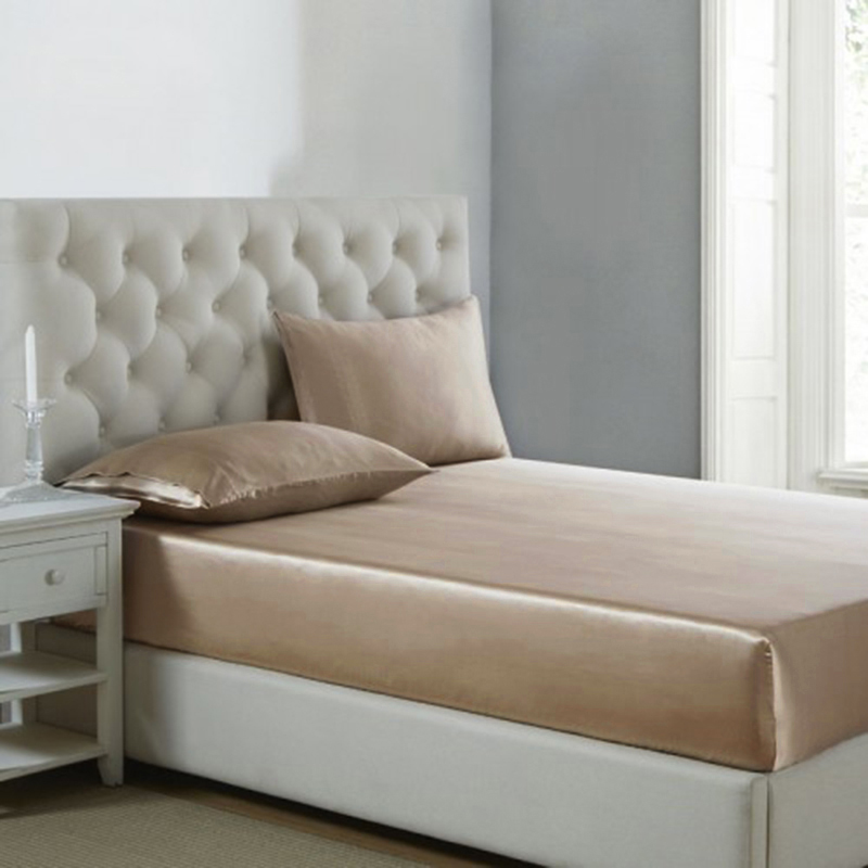 25 Momme Drap housse en soie Taupe