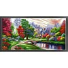 (Big Size)[Brand]Landscape - 14CT Stamped Cross Stitch - 103*52cm - Natural