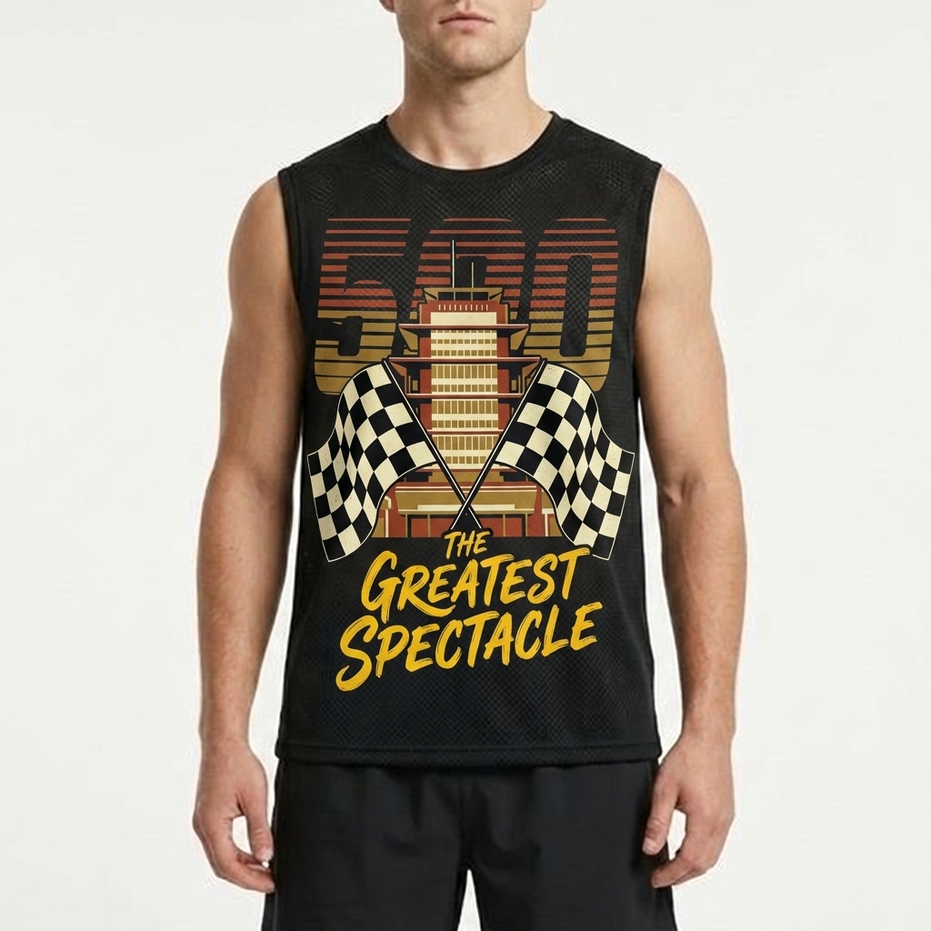 Men's Open-Side Racing Graphic Sleeveless Vest