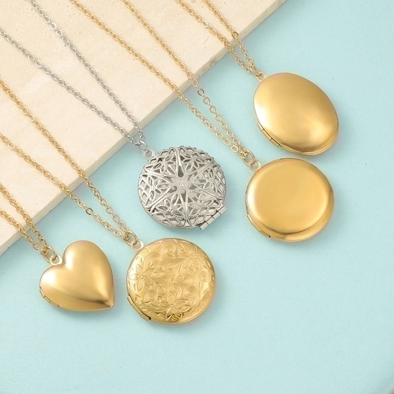 Stainless Steel 18K Gold Plated Minimalist Polishing Heart Shape None