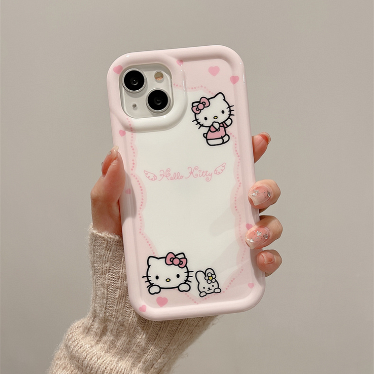Kawaii Pink Girly Heart KT Cat Phone Case