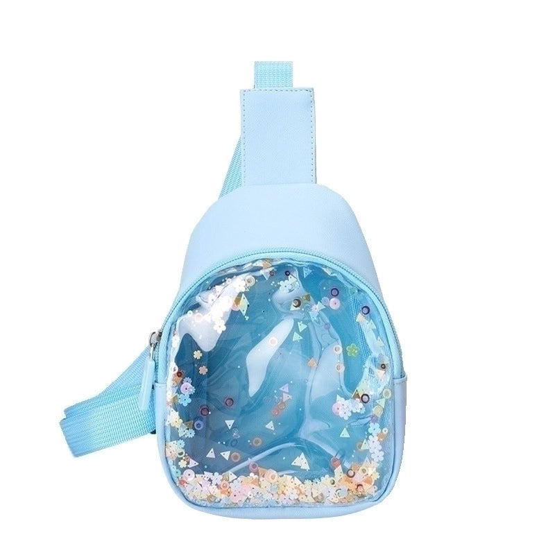 Pvc Candy Color Plastic Transparent Children’s Chest Bag Crossbody Small Bag Shoulder Bag