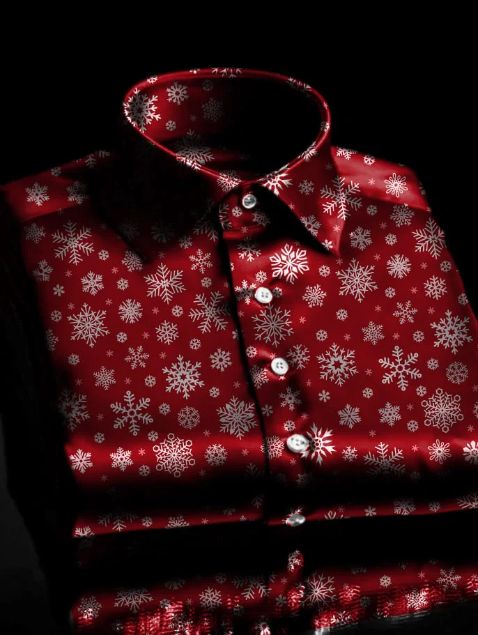 Men's Satin Business Christmas Shirts 