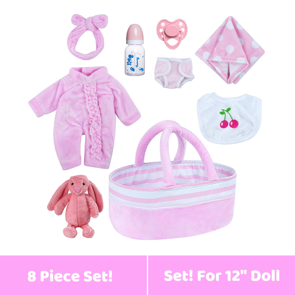 [It's a Girl!] Adoption Reborn Baby Essentials-8pcs Gift Set