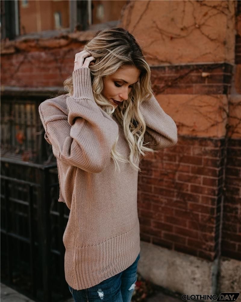Backless Bow Knot Sweater