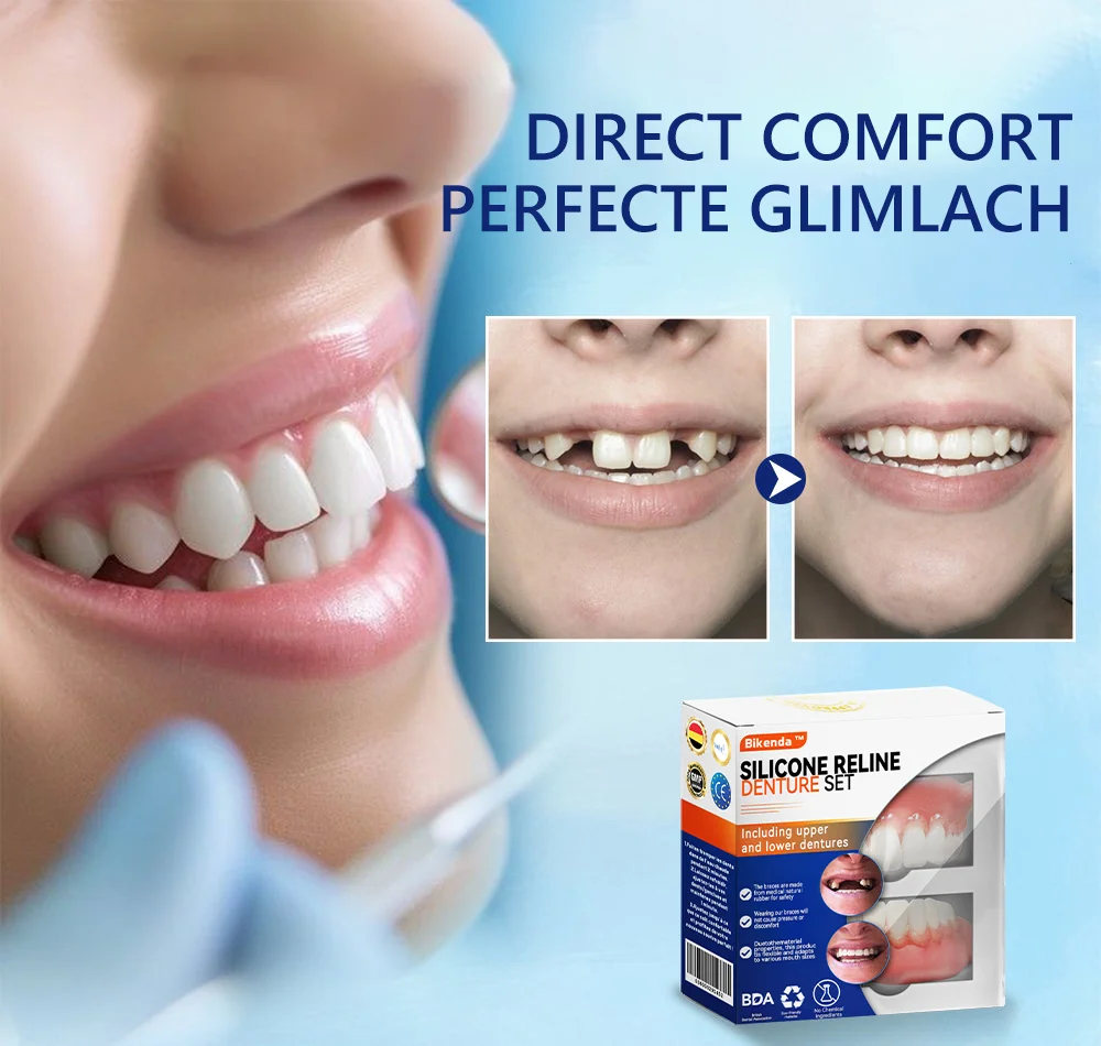 𝐵𝑖𝑘𝑒𝑛𝑑𝑎&trade; Silicium Prothese Meetset🦷（👩&zwj;🔬 Erkend door de Belgische Tandheelkundige Vereniging en goedgekeurd door FAMHP）