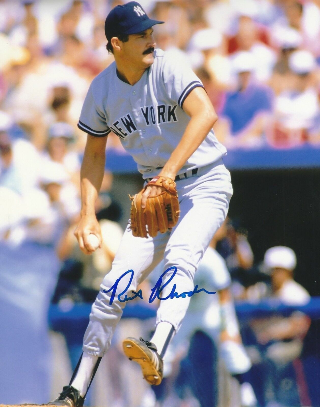 Autographed RICK RHODEN 8x10 New York Yankees Photo Poster painting w/ Show Ticket