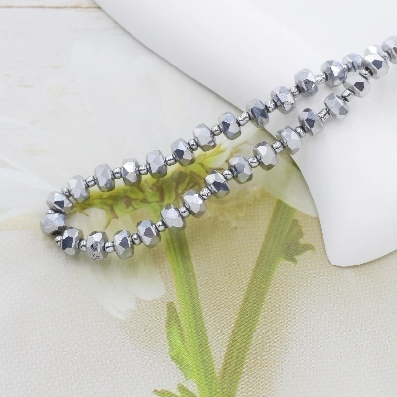 1 Set Diameter 6 Mm Hole 1~1.9mm Artificial Crystal Glass Glittery Beads