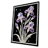 DIY Pearl Painting Iris with Frame for Home Wall Decor(30x40cm)