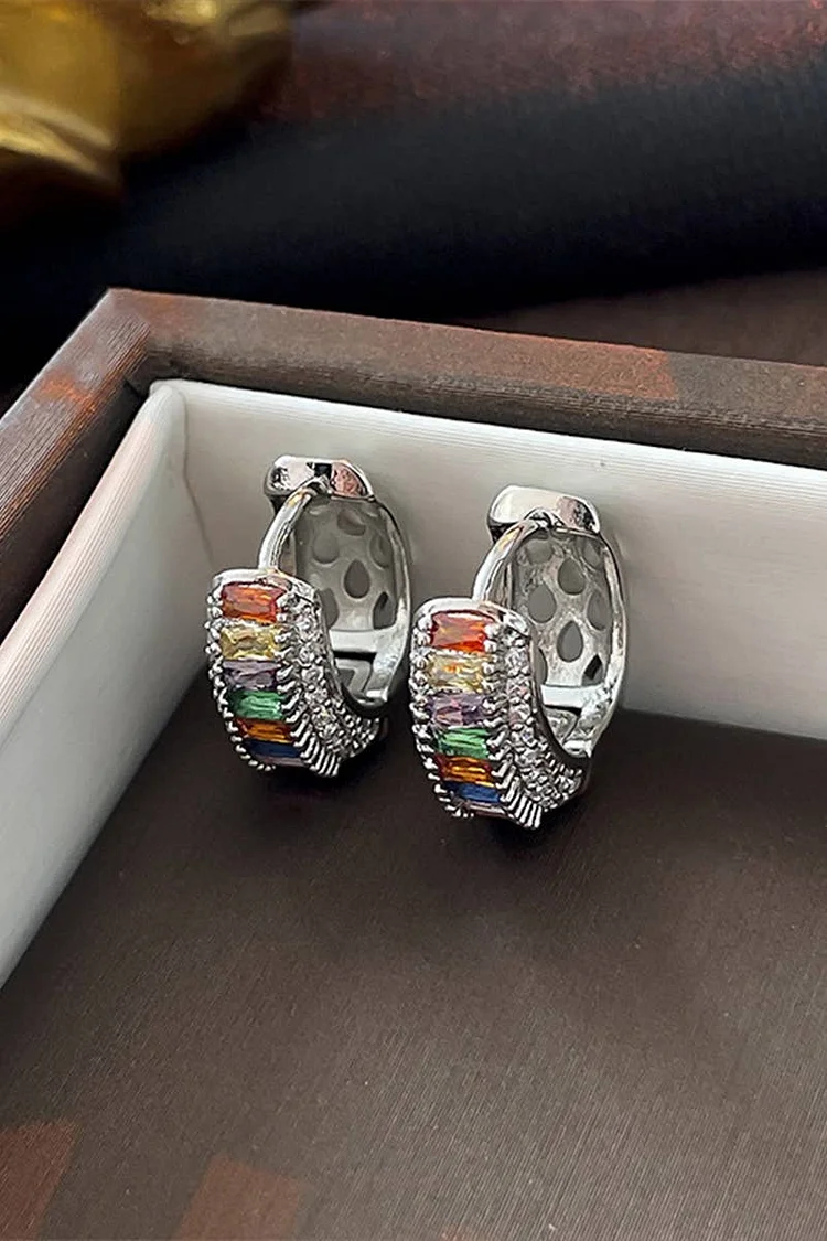 Cwaje0349_Gem Decked Fashion Ring Earrings