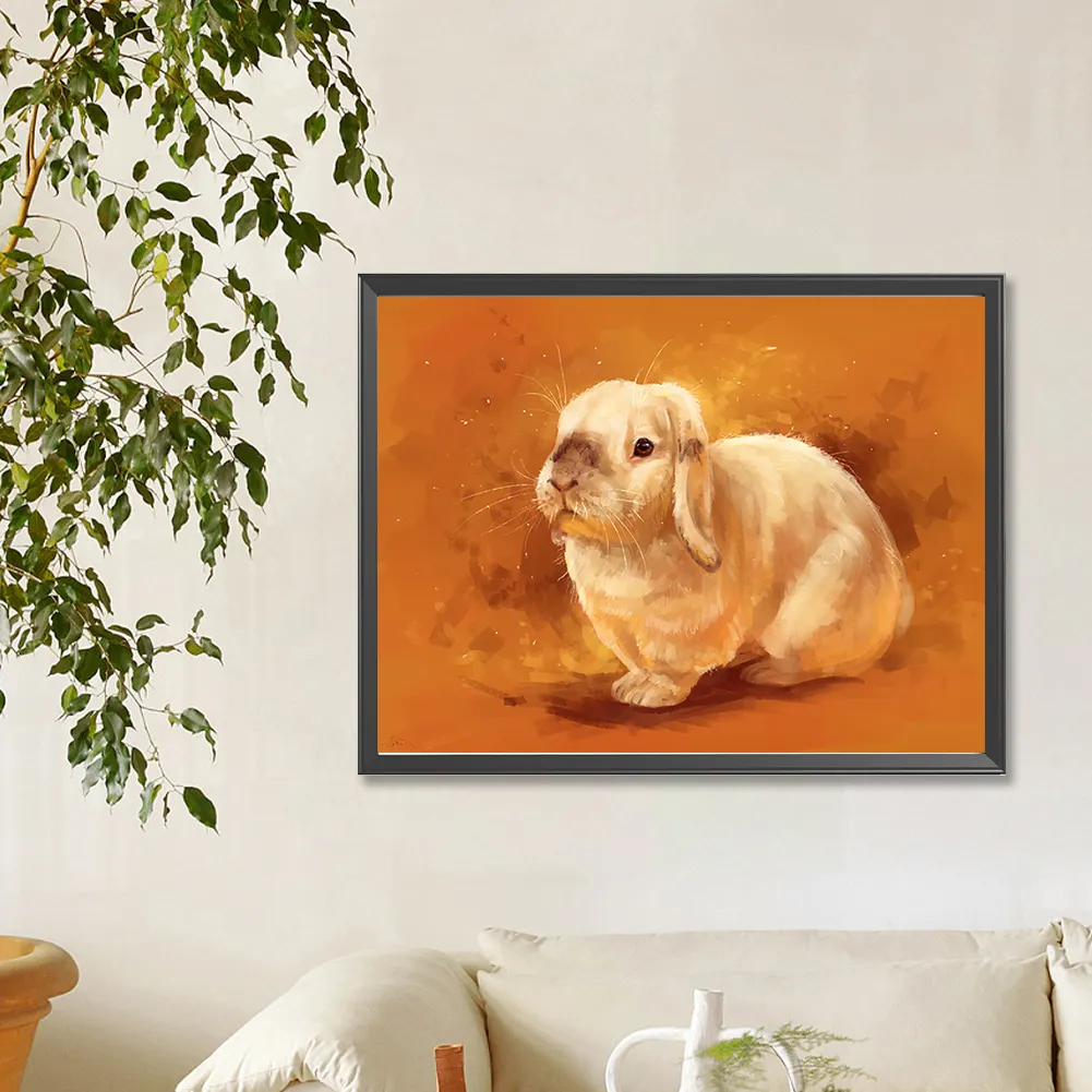 Full Round Diamond Painting 40*30cm - Rabbit