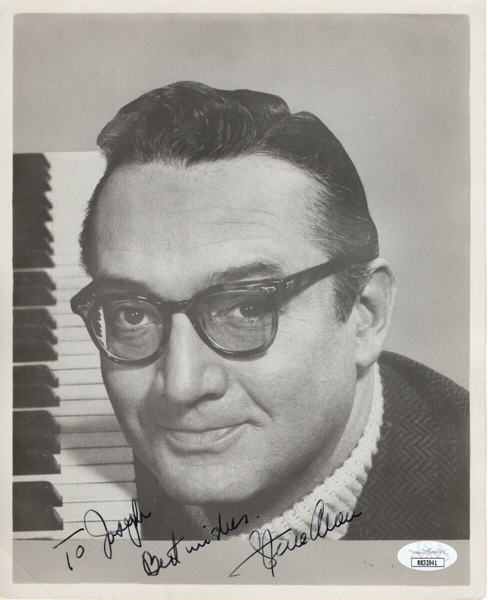 Steve Allen Signed Autographed 8X10 Photo Poster painting Hollywood Legend JSA RR32941