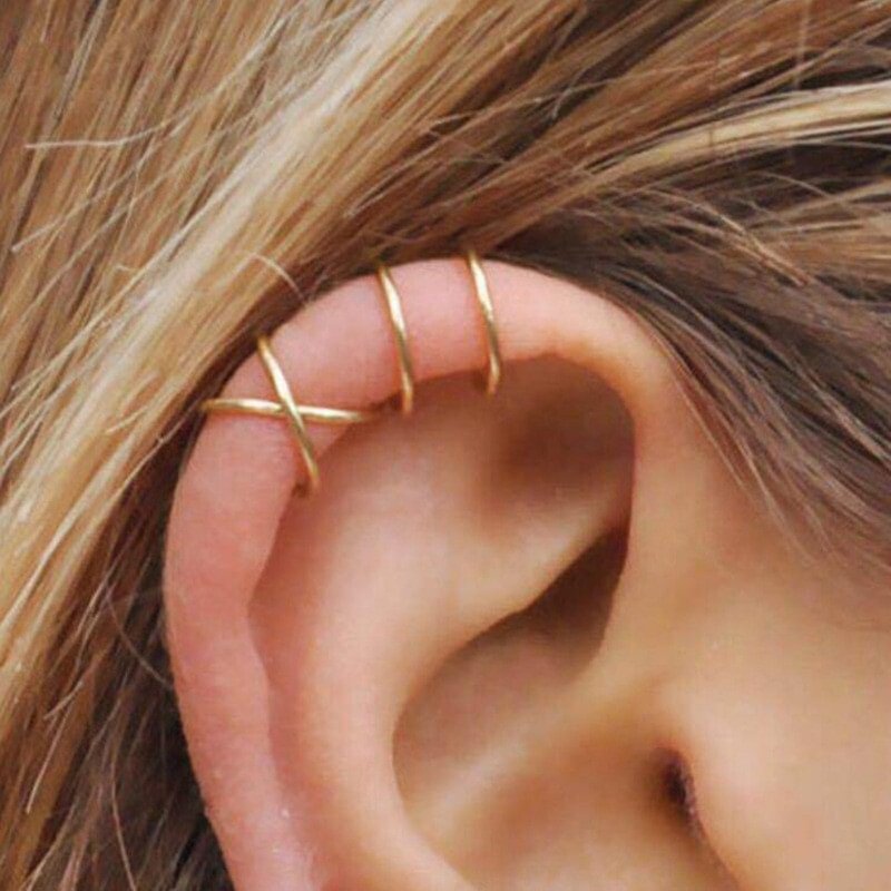 Women's fashion daily cartilaginous individuality ear clips 5-pieces