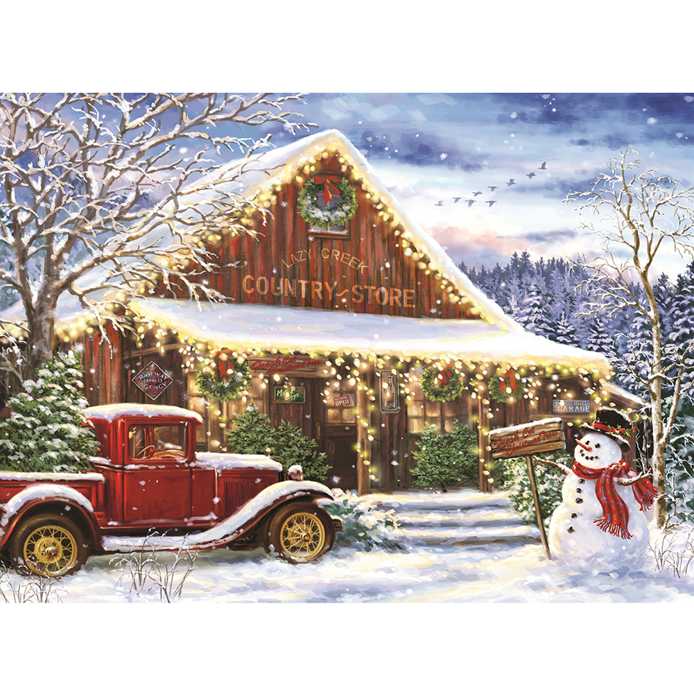 

(Multi-Size) Snowman - Round/Square Drill Diamond Painting - 40*30CM, Round diamond 40*50cm, 501 Original