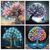 (US Local)4Pack Tree-Crystal Rhinestone Diamond Painting(30x30cm)