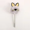 6PCS Creative Fluffy Cat Ears 0.5mm Gel Pen Y2K Trend Portable School Student Home Office Cute Stationery Gift