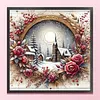 Christmas Cottage-11CT Stamped Cross Stitch 40*40cm/15.75*15.75in tapestrymarket
