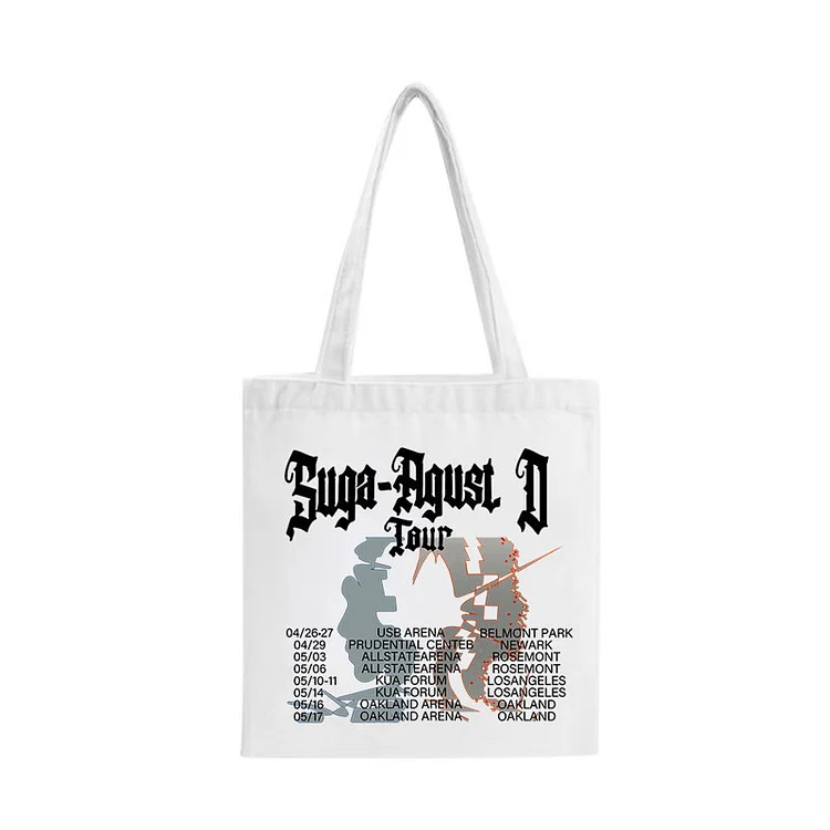 BTS SUGA Agust D TOUR ‘D-DAY’ Tote Handbag
