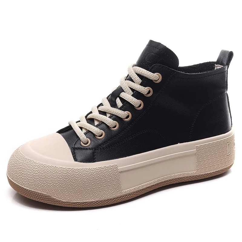 Yyvonne Leisure Small Short Boots Girl With Soft Bottom Bare Boots Autumn And Winter New Fashion Comfortable Cowhed Single Boots