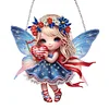 Diamond Painting Fairy Flag Pendant for Home Wall Decor