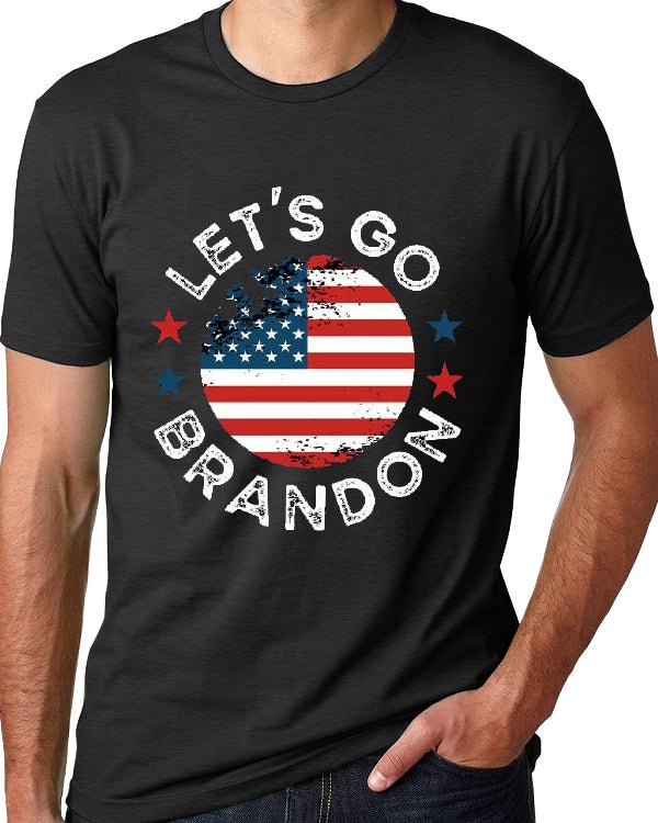 Men's LET'S GO BRANDON Print Casual Short Sleeve Printed T-Shirt