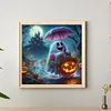 40x40cm Halloween Geist 5D DIY Vollbohrer Runde Diamond Malerei Kit Wohnkultur