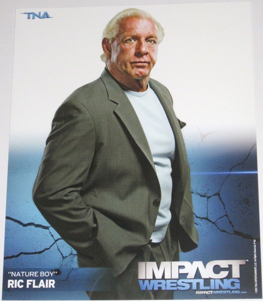 TNA RIC FLAIR P-42 IMPACT WRESTLING 8X10 PROMO Photo Poster painting