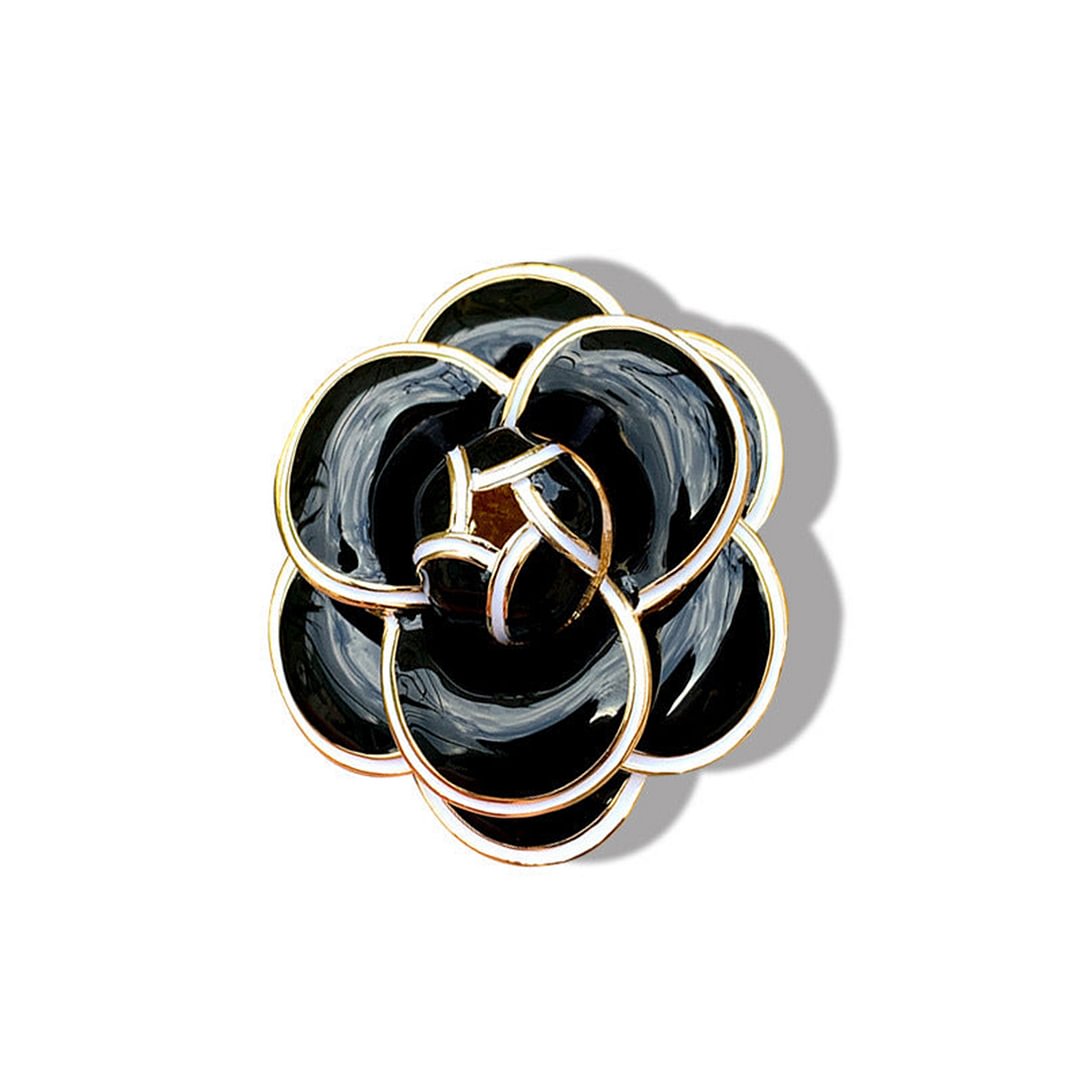 FIGUREDRESS RETRO VINTAGE PEARL SOLID FLORAL BROOCH
