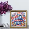 Diamond Painting Special Shaped Drill Independence Day With Frame(8.46x8.46inch)